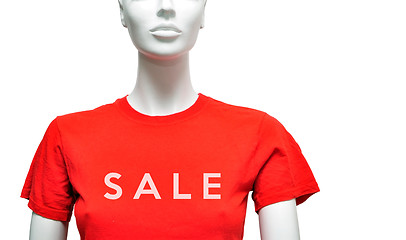Image showing red shirt sale