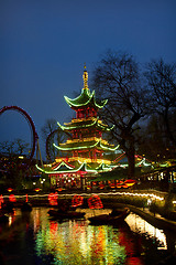 Image showing Christmas at the Tivoli in Copenhagen