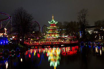 Image showing Christmas at the Tivoli in Copenhagen