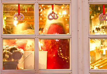 Image showing Shops at Christmas at the Tivoli in Copenhagen