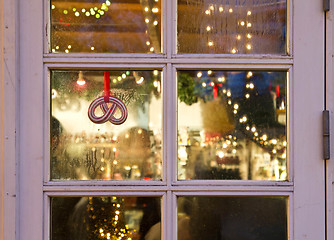 Image showing Shops at Christmas at the Tivoli in Copenhagen