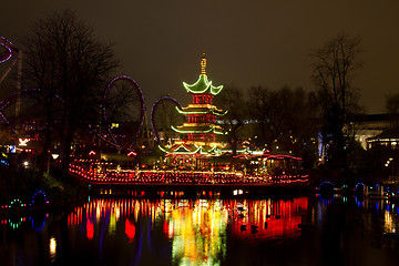 Image showing Christmas at the Tivoli in Copenhagen