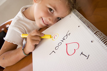 Image showing happy schoolgirl