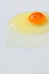 Image showing Egg yolk close up