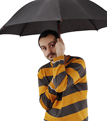 Image showing Man with umbrella