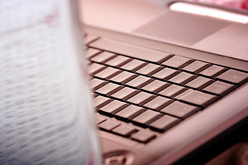 Image showing Modern and stylish laptop. 