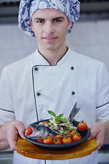 Image showing chef preparing food