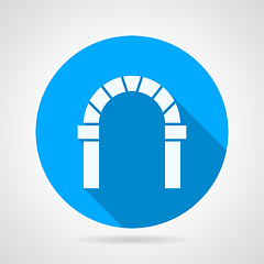 Image showing Flat circle vector icon for round arch