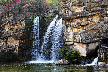 Image showing Waterfall and blue stream