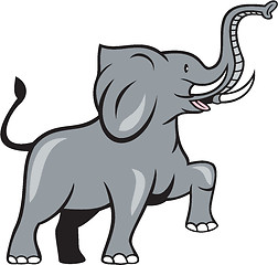 Image showing Elephant Marching Prancing Cartoon