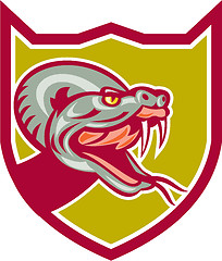 Image showing Rattle Snake Head Shield Retro