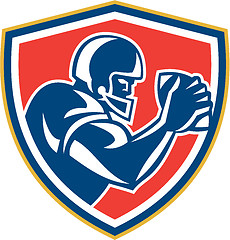 Image showing American Football Player Ball Side Shield