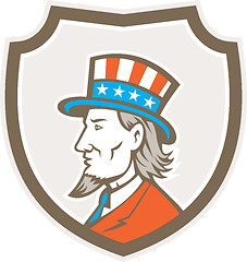 Image showing Uncle Sam American Side Shield Crest