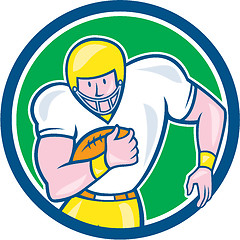 Image showing American Football Fullback Circle Retro