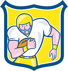 Image showing American Football Fullback Shield Retro
