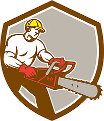 Image showing Lumberjack Tree Surgeon Arborist Chainsaw Shield