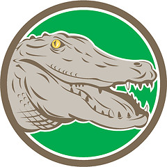 Image showing Alligator Head Snout Circle Retro