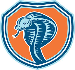 Image showing Cobra Viper Snake Head Shield Retro