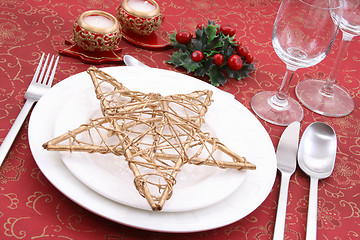 Image showing Christmas table setting