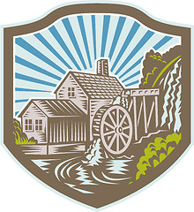 Image showing Watermill House Shield Retro