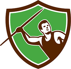 Image showing Javelin Throw Track and Field Athlete Shield