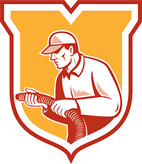 Image showing Home Insulation Technician Retro Shield