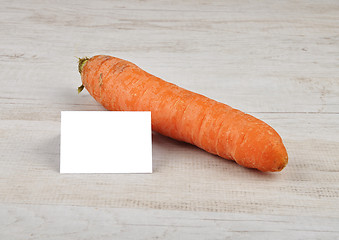 Image showing Carrot and card