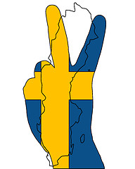 Image showing Swedish finger signal