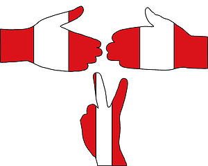 Image showing Peru hand signal