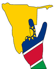 Image showing Namibia hand signal