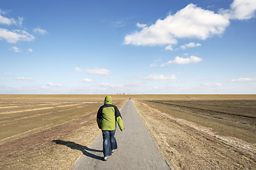 Image showing Beach with hikers North Germany