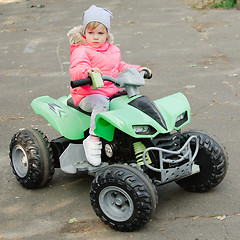 Image showing attractive little girl on outdoor