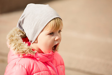 Image showing attractive little girl on outdoor