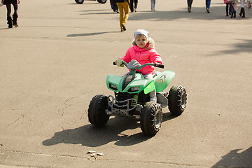 Image showing attractive little girl on outdoor