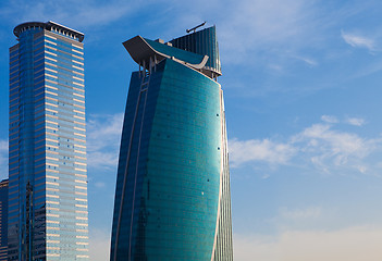 Image showing luxury blue modern building skyscraper