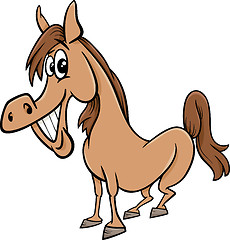 Image showing farm horse cartoon illustration