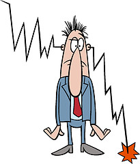 Image showing economic crisis cartoon illustration