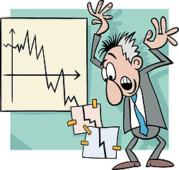 Image showing economic crisis cartoon illustration