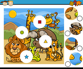 Image showing match pieces game cartoon