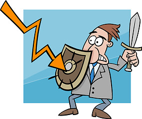 Image showing economic crisis cartoon illustration