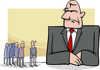 Image showing people at bank cartoon illustration