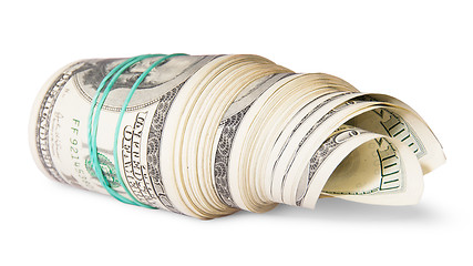 Image showing Roll of money on the side