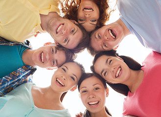 Image showing group of smiling teenagers