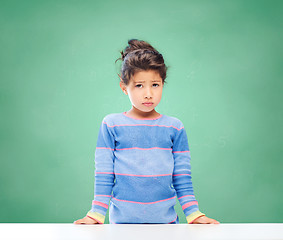 Image showing sad little girl