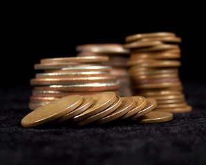 Image showing Close up of Old Coins