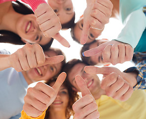 Image showing group of smiling teenagers