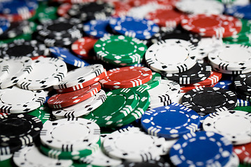 Image showing close up of casino chips background