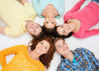 Image showing group of smiling teenagers