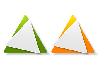 Image showing Abstract triangle shape vector sticker