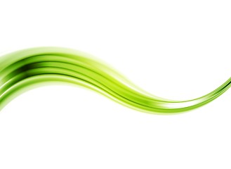 Image showing Green wave abstract vector background